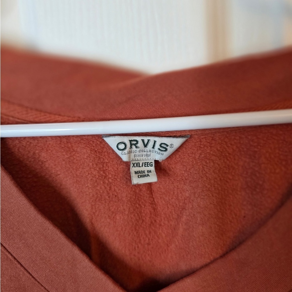 Orvis V-Neck Sweater in Warm Coral Women’s Size 2XL (XXL) - Picture 3 of 4